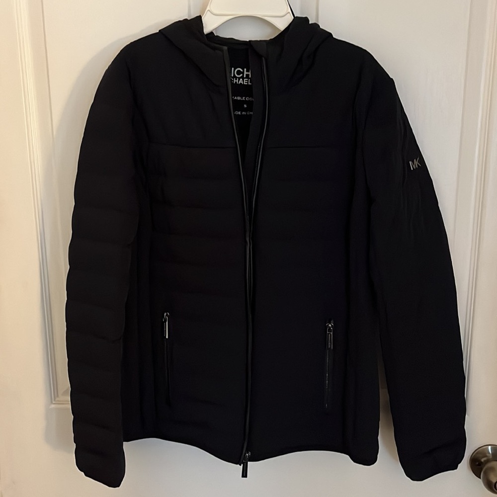 Down filled Michael Kors slim puffer coat